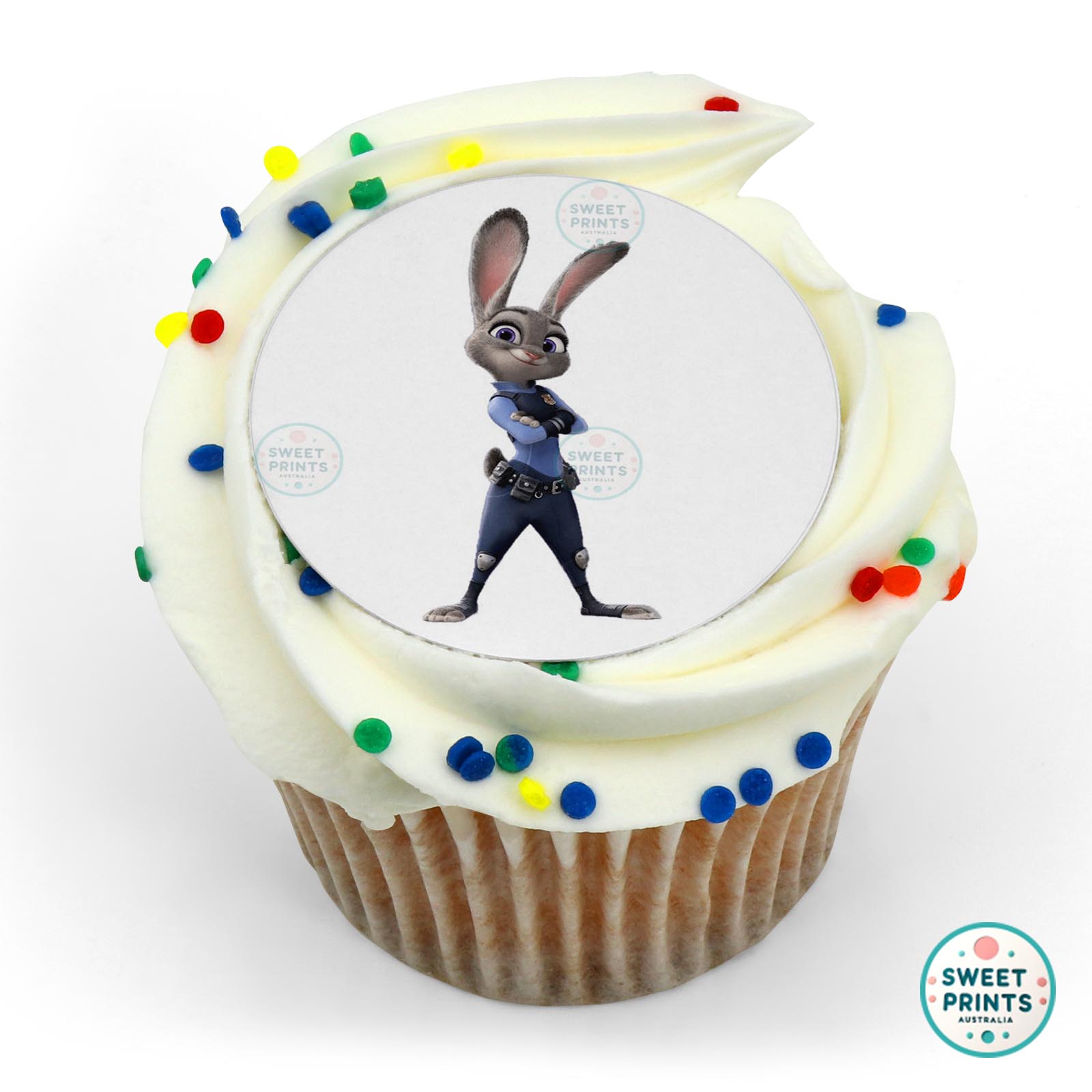 Zootopia Judy Hopps Arms Crossed edible cake topper
