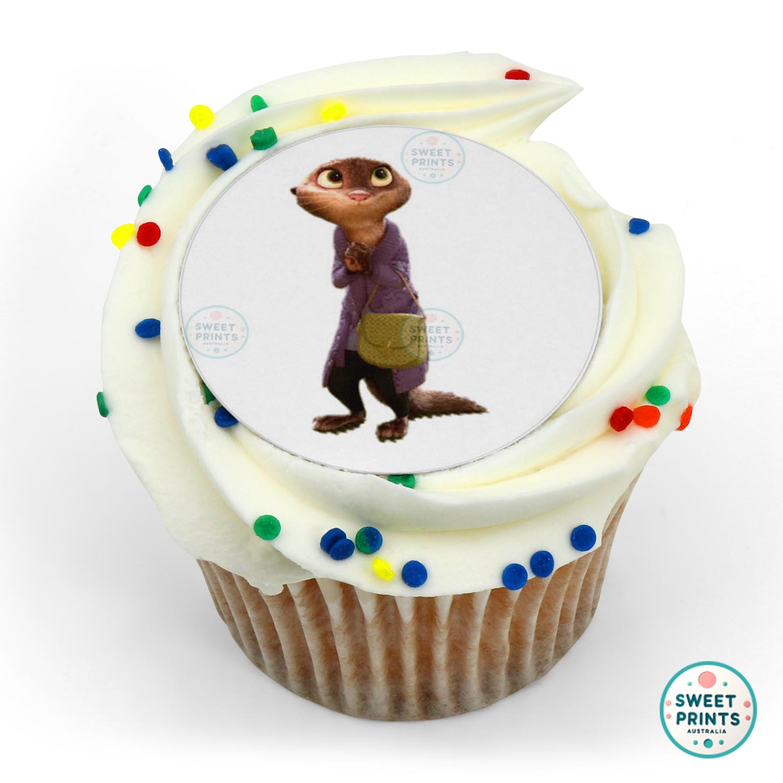 Zootopia Mrs Otterton edible cake topper