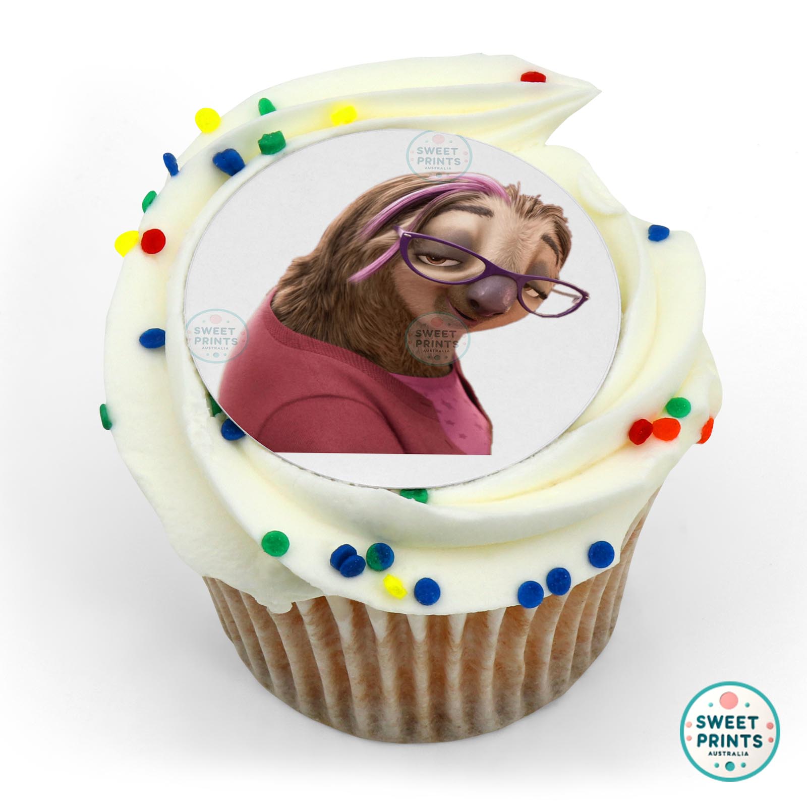 Zootopia Priscilla The Sloth edible cake topper