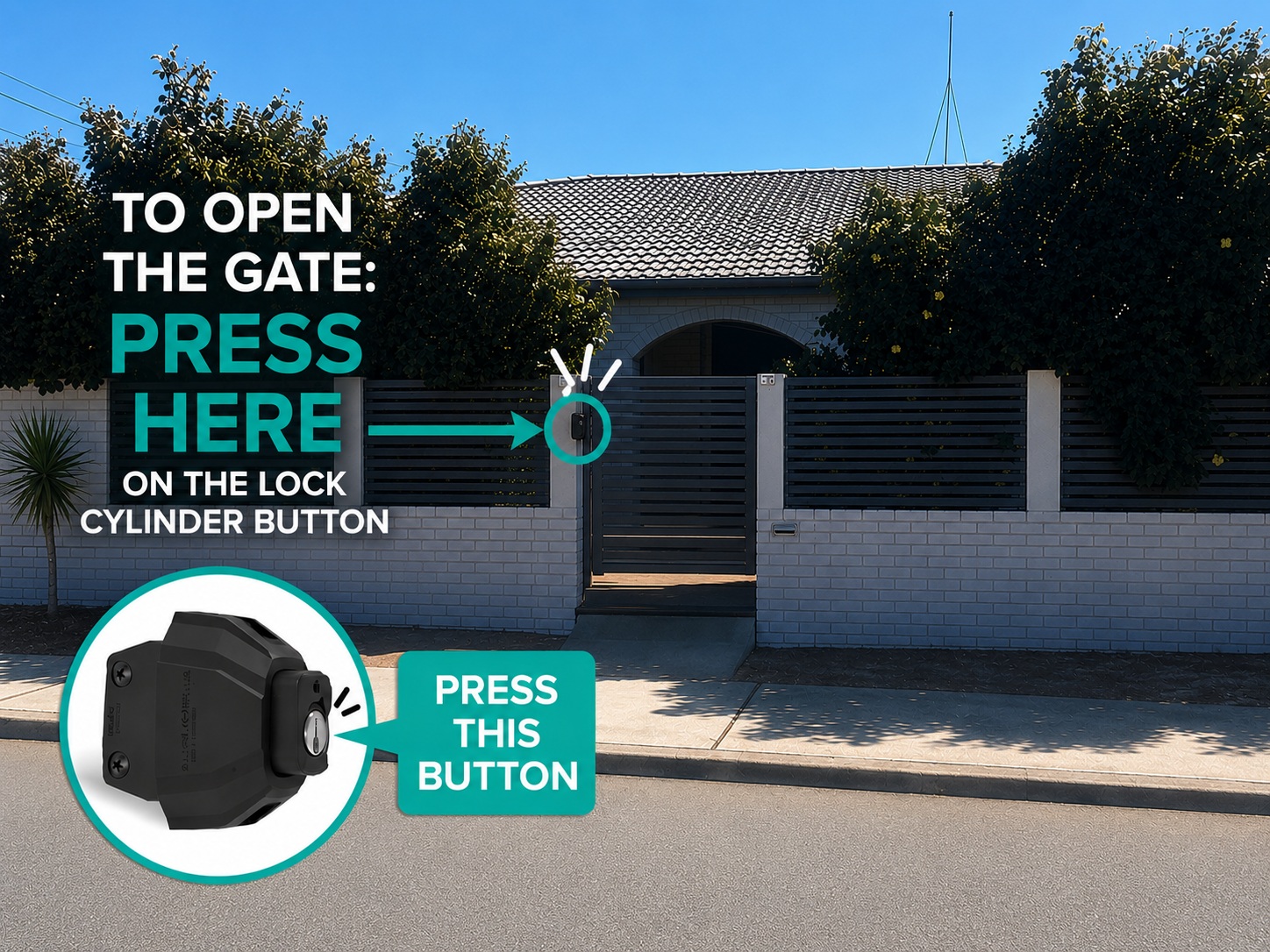Pick-up location — front of property
