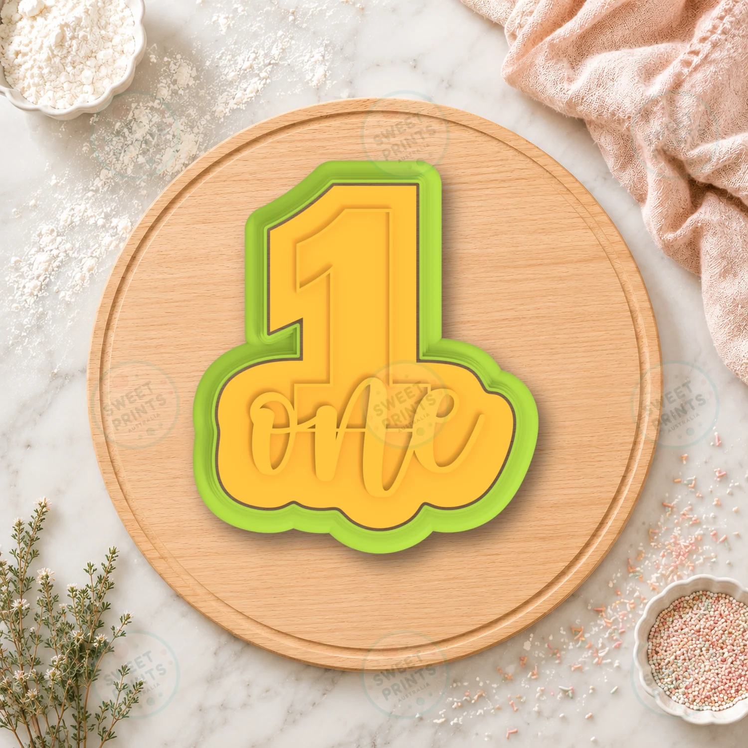 1 One Birthday Number Cookie Cutter & Stamp cookie cutter