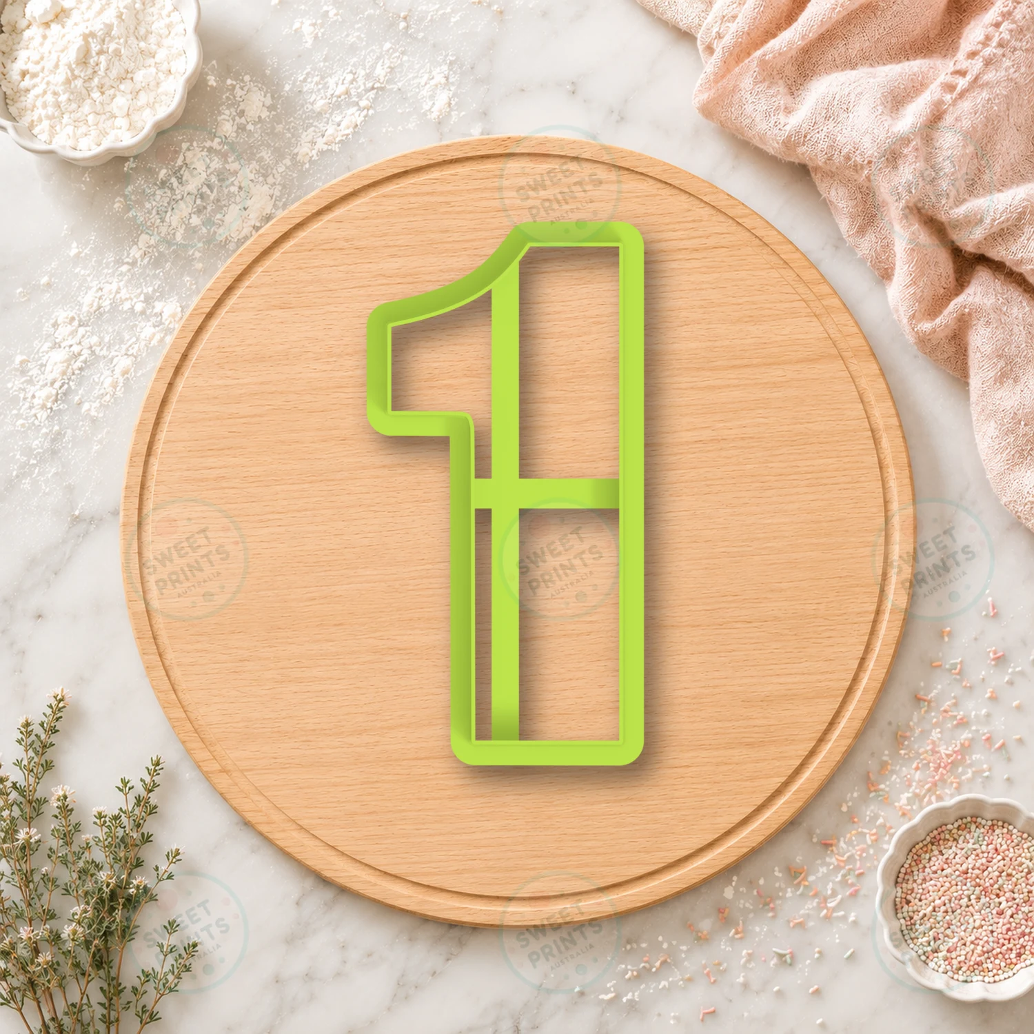 1 One Number Cookie Cutter cookie cutter