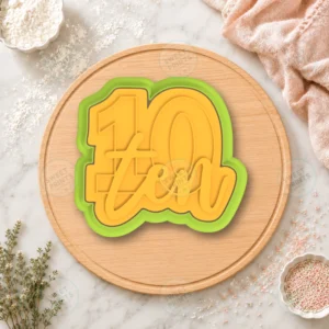 10 Ten Birthday Number Cookie Cutter & Stamp