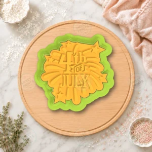 4th Of July Fireworks Text Cookie Cutter & Stamp
