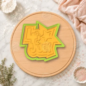 4th Of July Star Text Cookie Cutter & Stamp