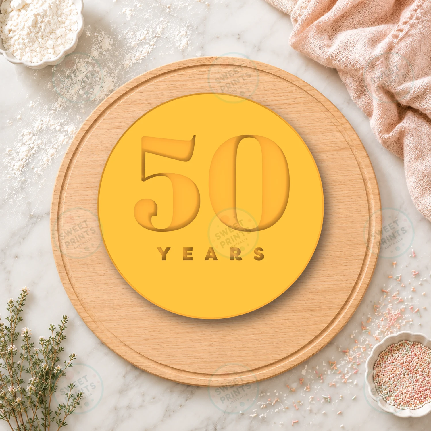 50 Years Cookie Stamp cookie cutter