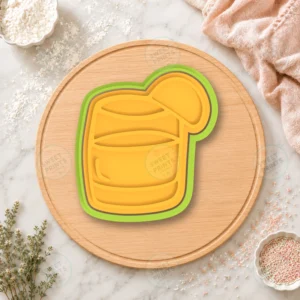 Alcohol Whisky Glass Cookie Cutter & Stamp