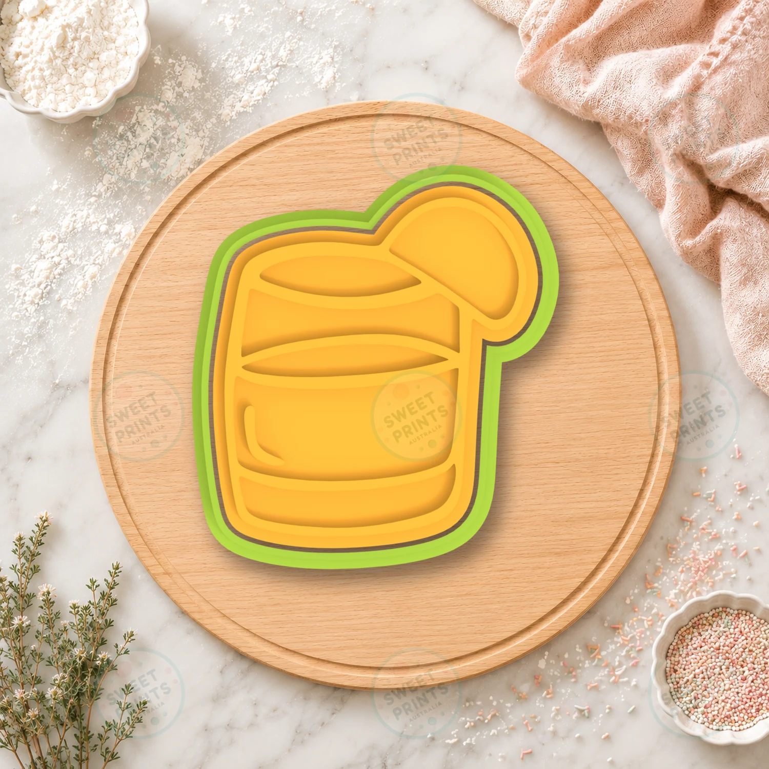 Alcohol Whisky Glass Cookie Cutter & Stamp cookie cutter