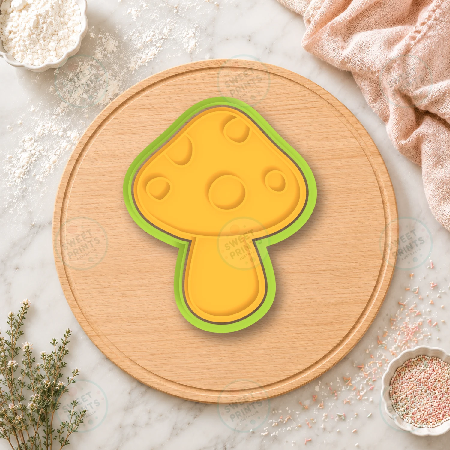 Alice In Wonderland Mushroom Cookie Cutter & Stamp cookie cutter