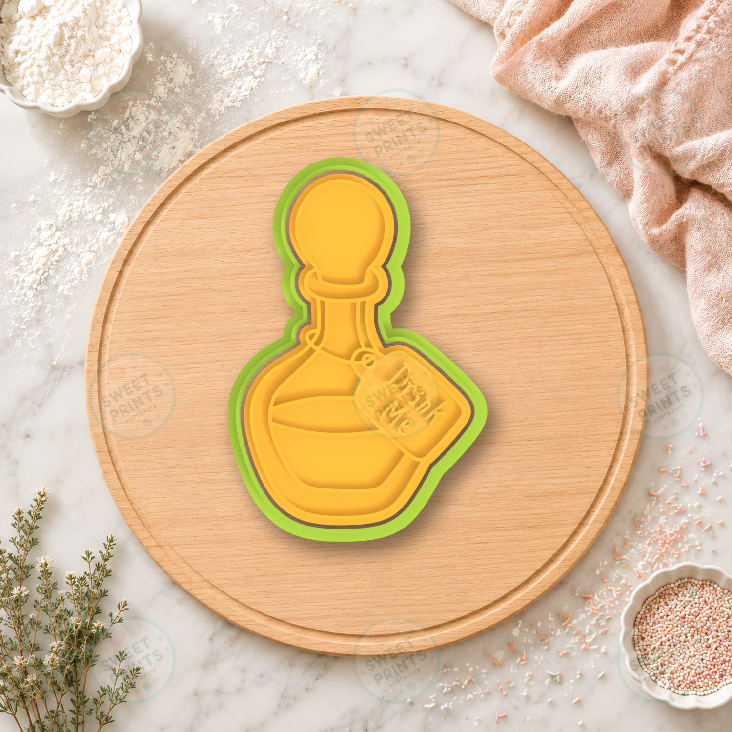 Alice In Wonderland Drink Me Bottle Cookie Cutter & Stamp cookie cutter
