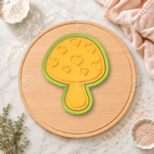 Alice In Wonderland Heart Mushroom Cookie Cutter & Stamp