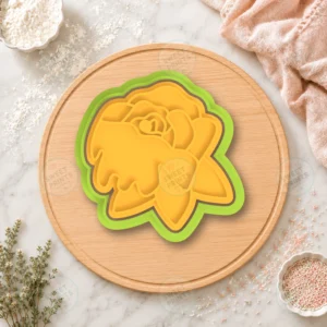 Alice In Wonderland Rose Cookie Cutter & Stamp