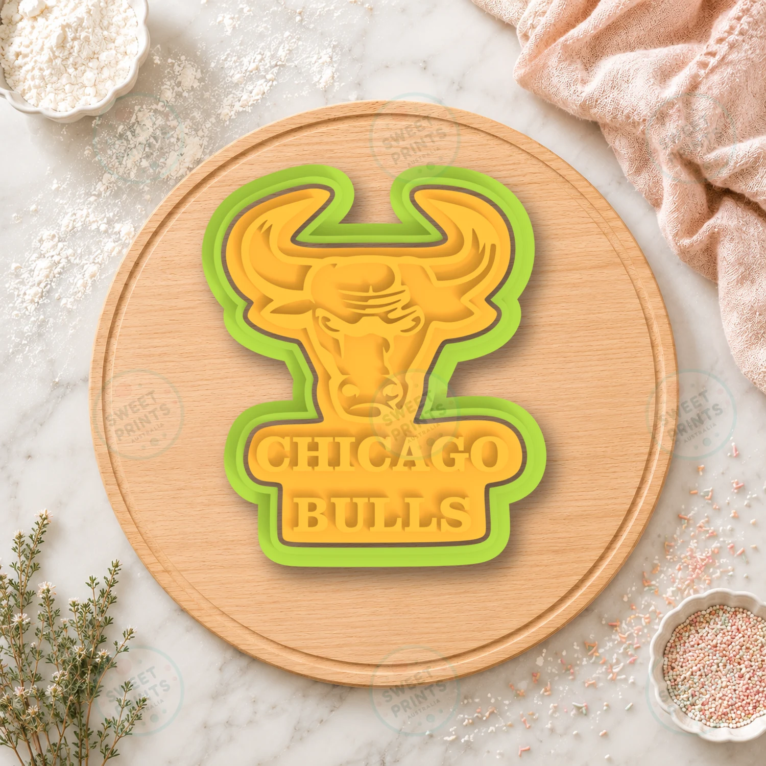 American Basketball Chicago Bulls Cookie Cutter & Stamp cookie cutter