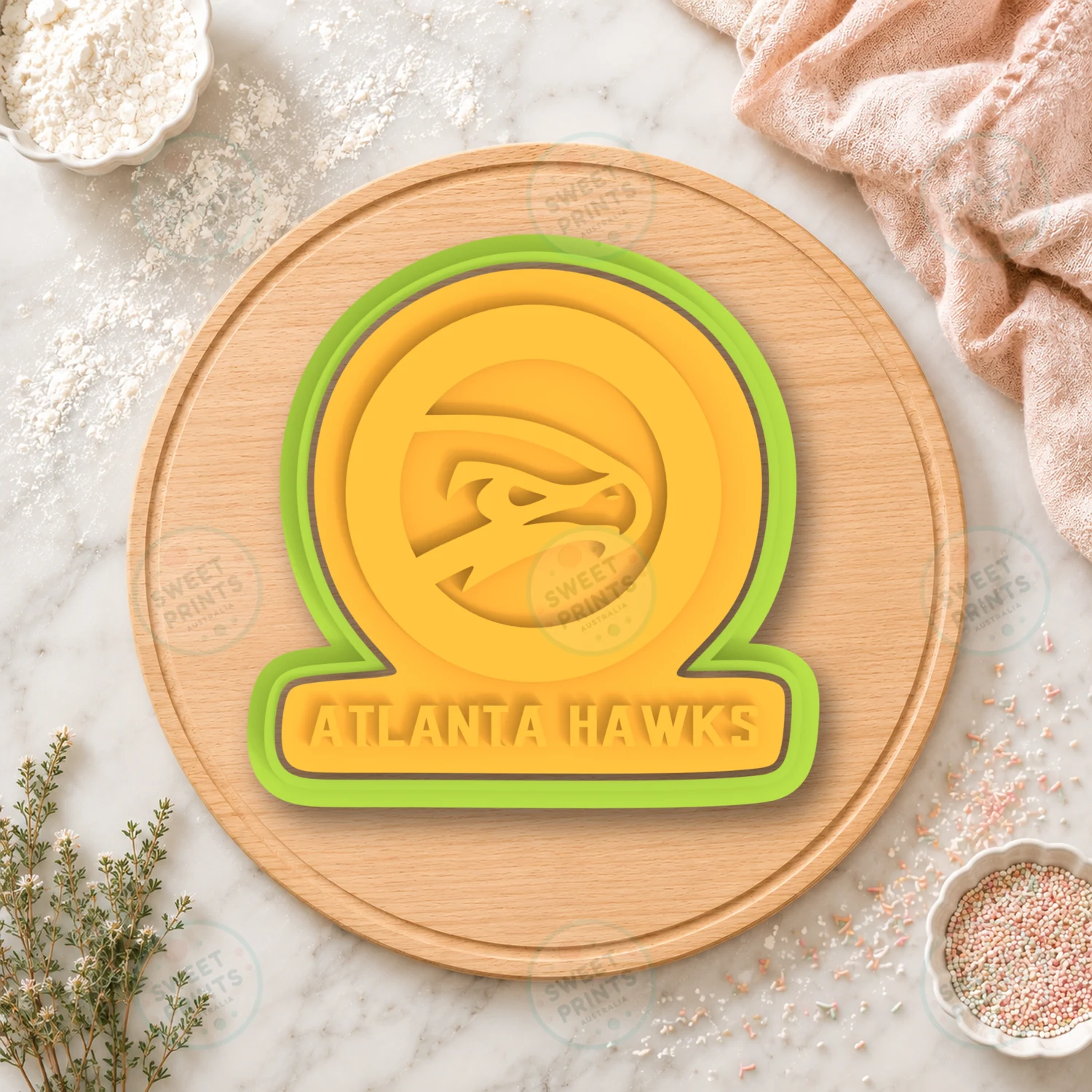 American Basketball Atlanta Hawks Cookie Cutter & Stamp cookie cutter