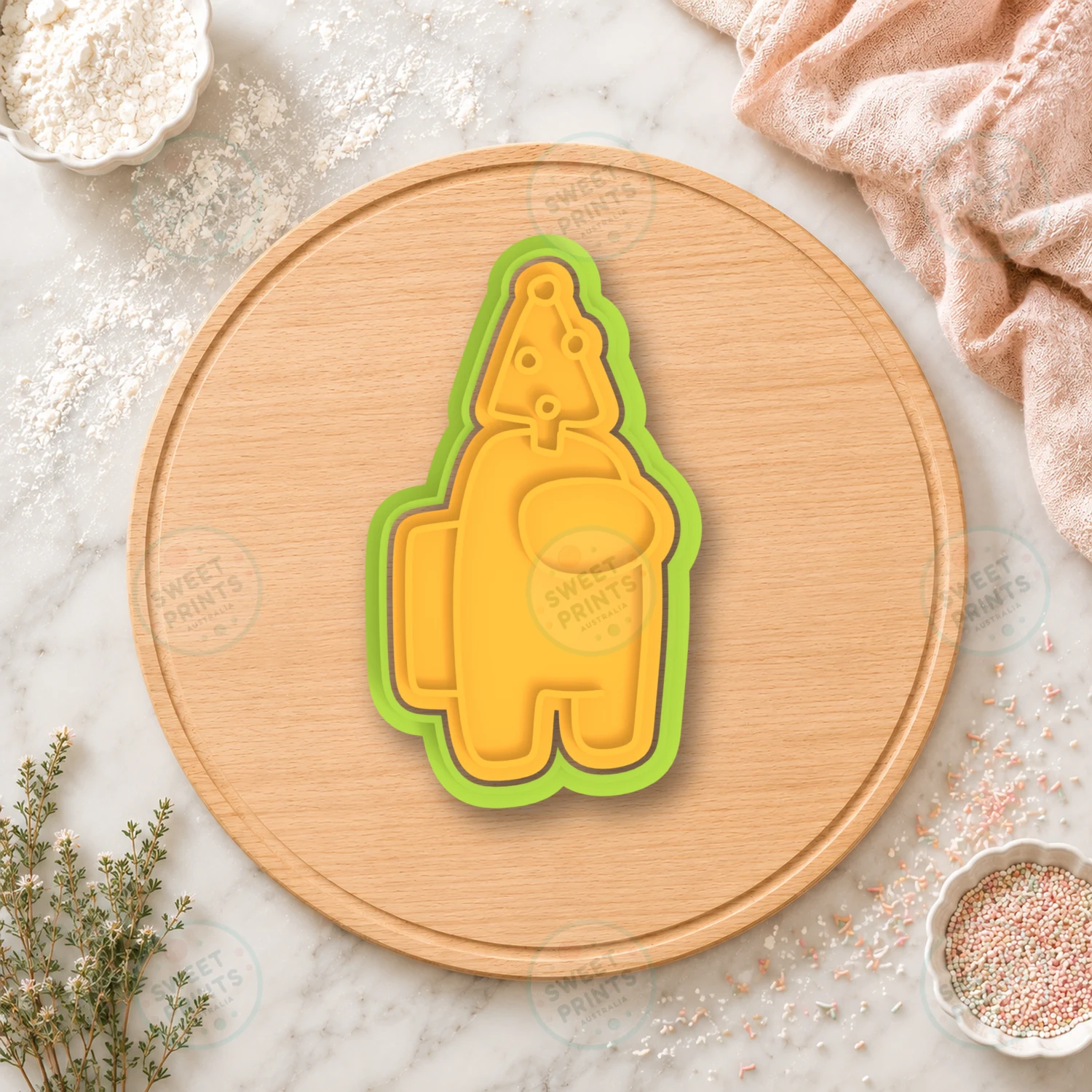 Among Us Christmas Tree Cookie Cutter & Stamp cookie cutter