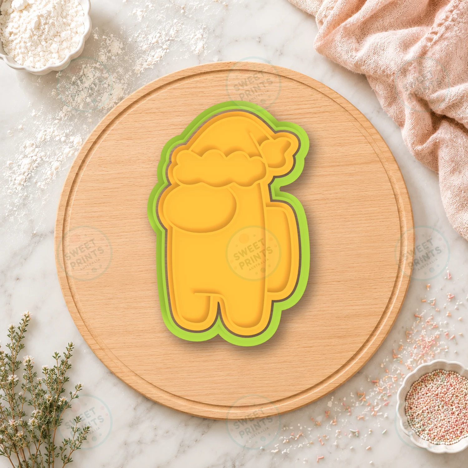 Among Us Santa Hat 2 Cookie Cutter & Stamp cookie cutter