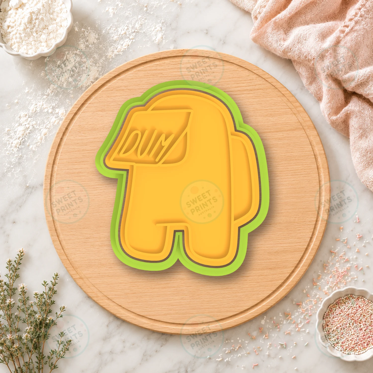 Among Us Dum Note Cookie Cutter & Stamp cookie cutter