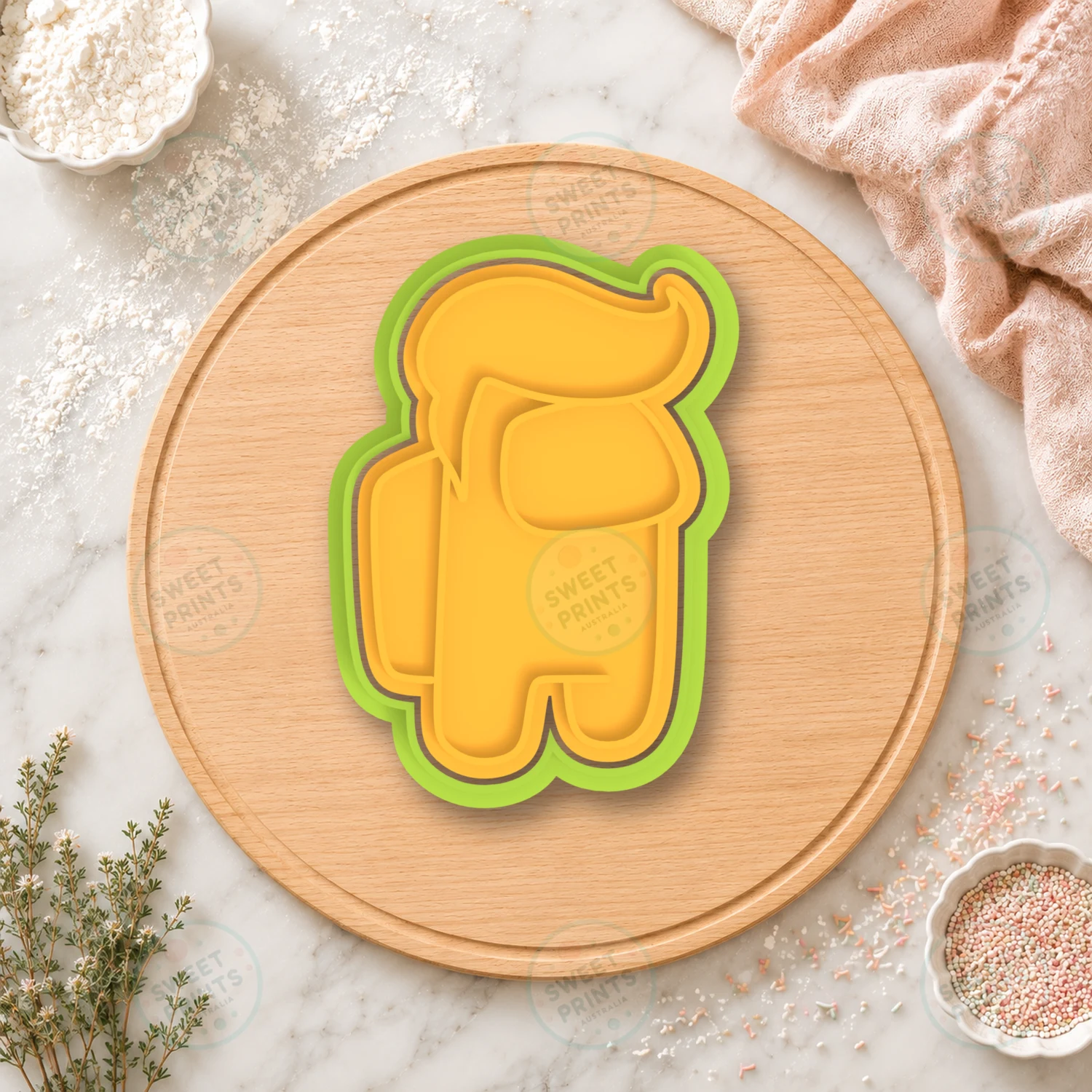 Among Us Pompadour Hair Cookie Cutter & Stamp cookie cutter