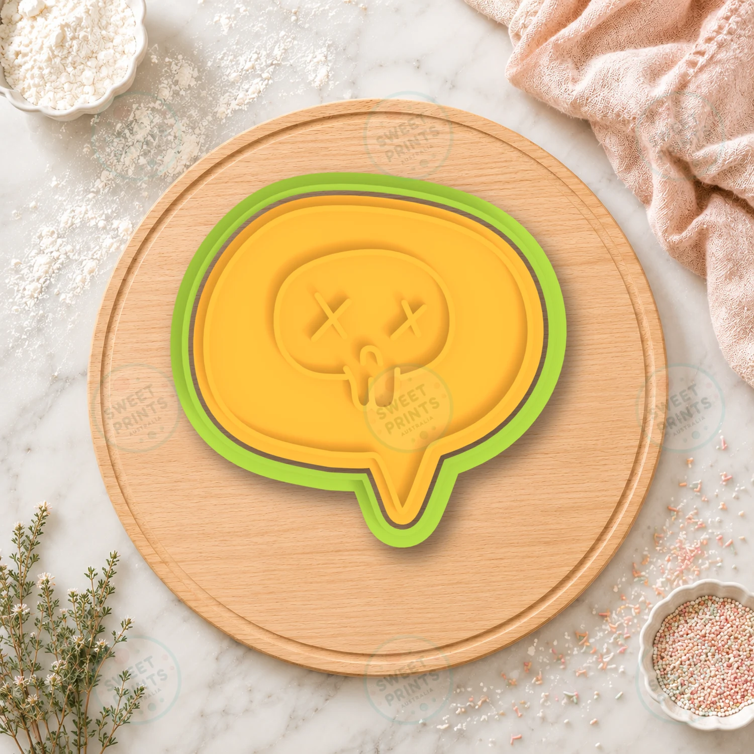 Among Us Dead Emoji Cookie Cutter & Stamp cookie cutter