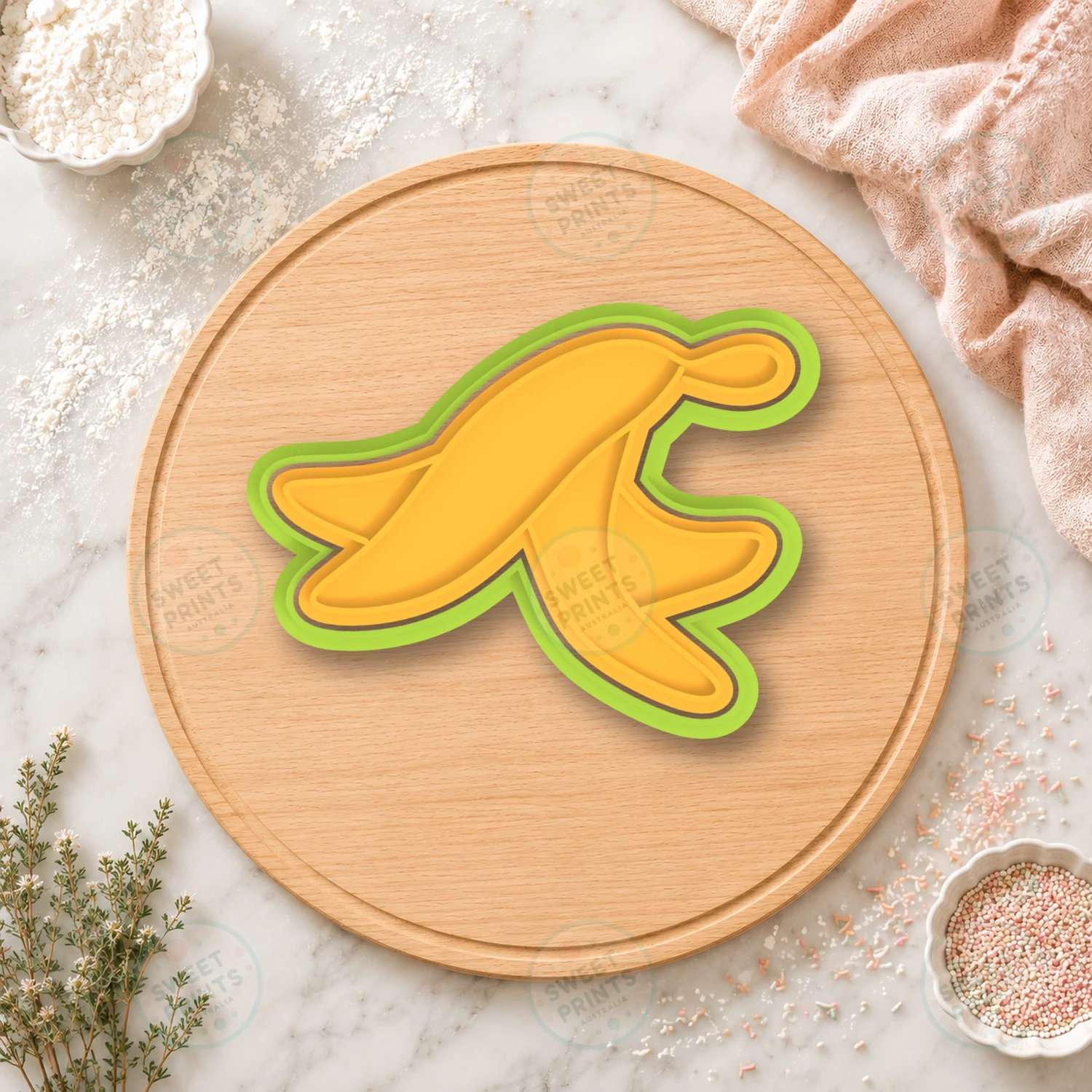 Among Us Banana Peel Cookie Cutter & Stamp cookie cutter