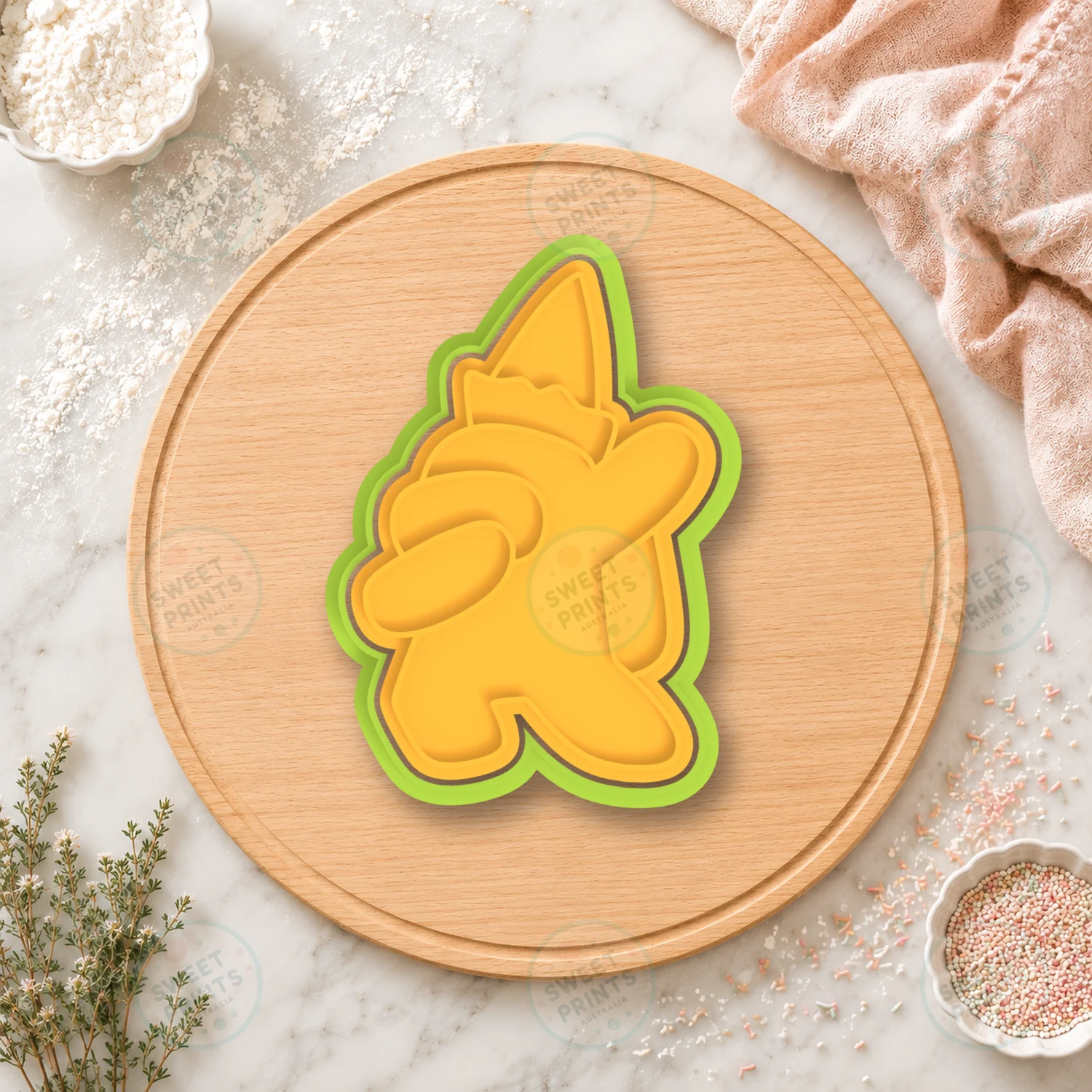 Among Us Party Hat Dab Cookie Cutter & Stamp cookie cutter