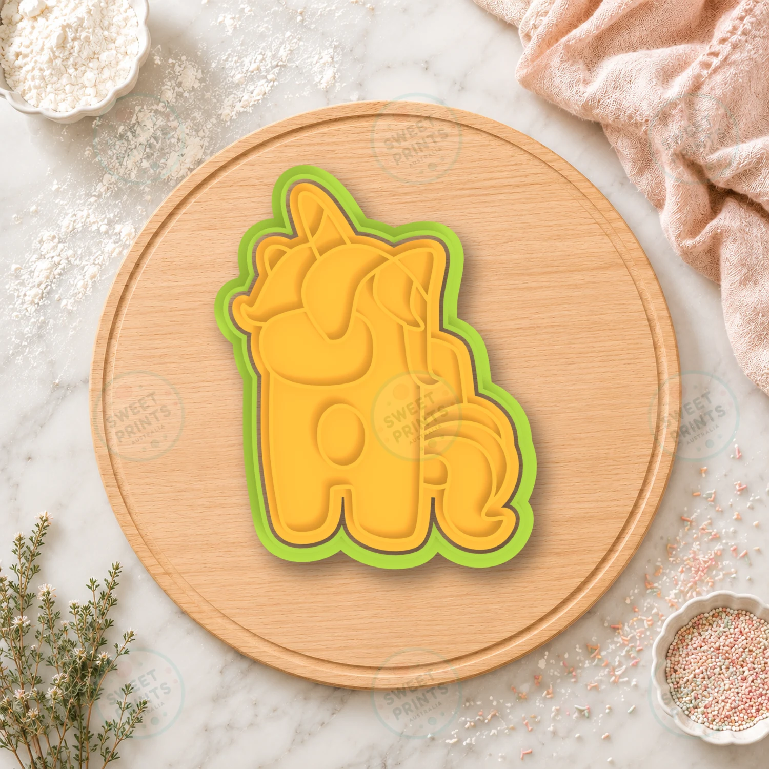 Among Us Unicorn Cookie Cutter & Stamp cookie cutter