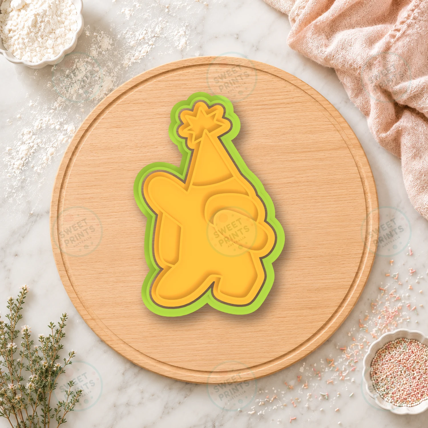 Among Us Star Party Hat Cookie Cutter & Stamp cookie cutter