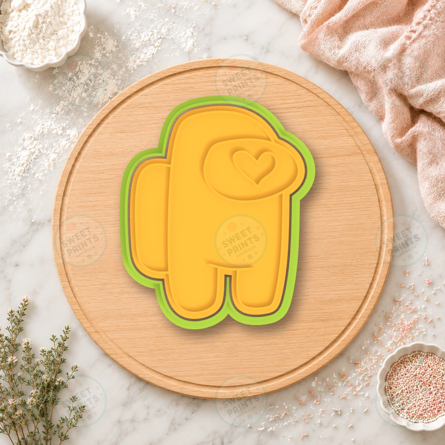 Among Us Heart Visor Cookie Cutter & Stamp cookie cutter