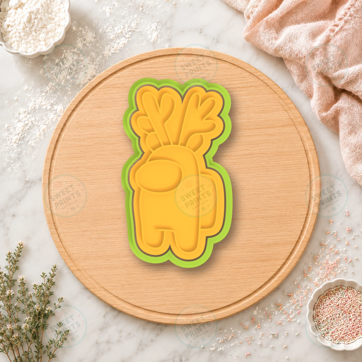Among Us Reindeer Antlers 2 Cookie Cutter & Stamp cookie cutter