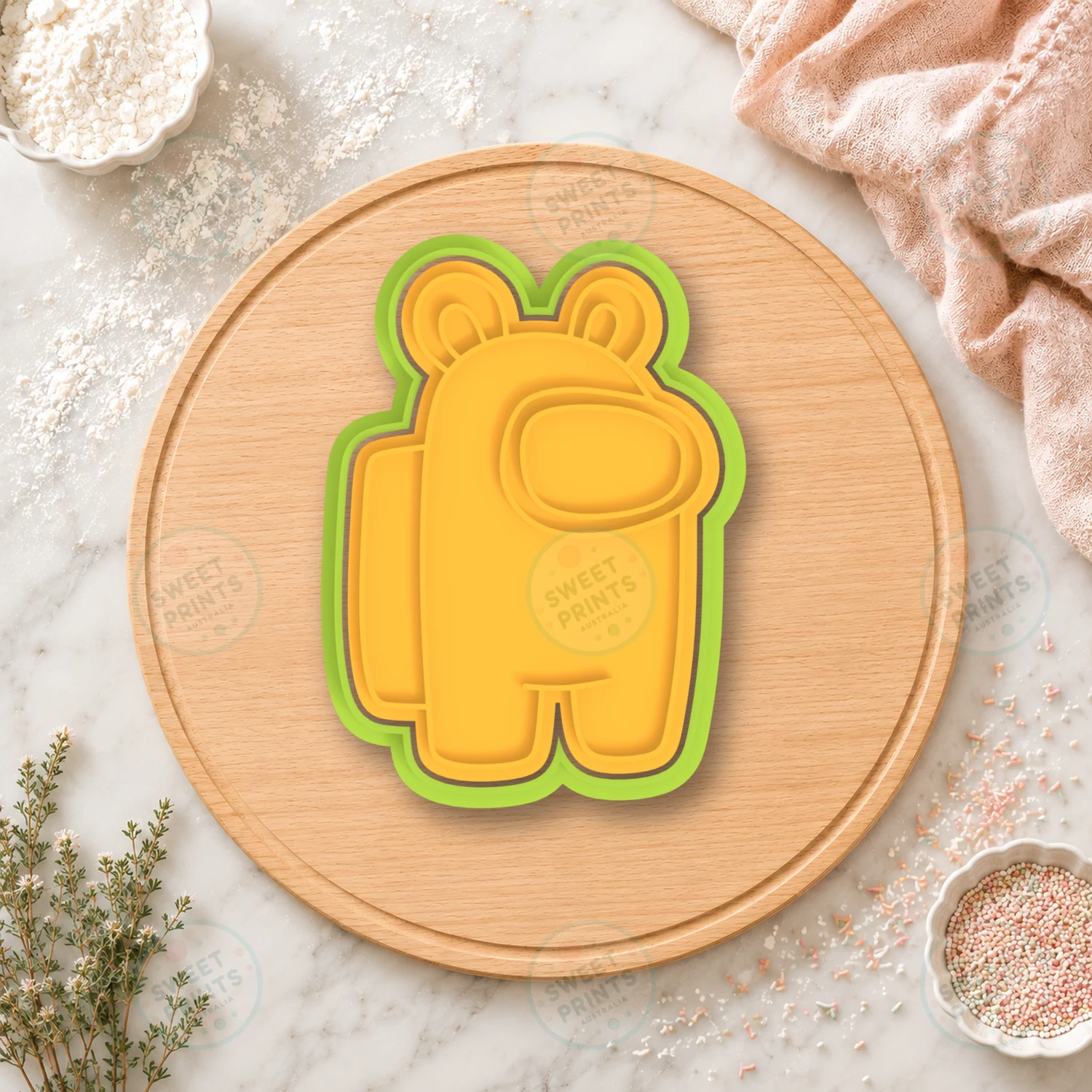 Among Us Bear Ears 3 Cookie Cutter & Stamp cookie cutter