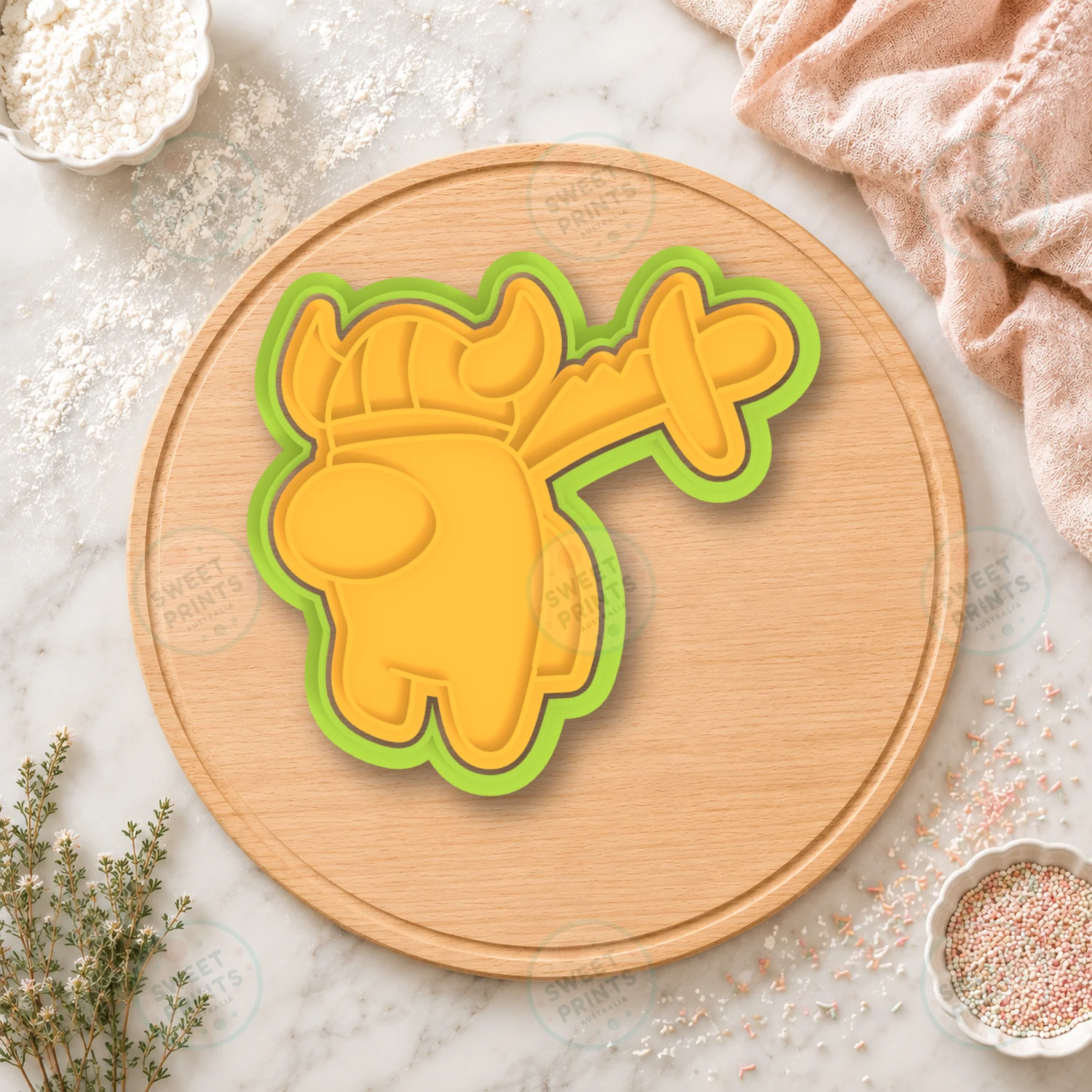 Among Us Devil Dab Cookie Cutter & Stamp cookie cutter