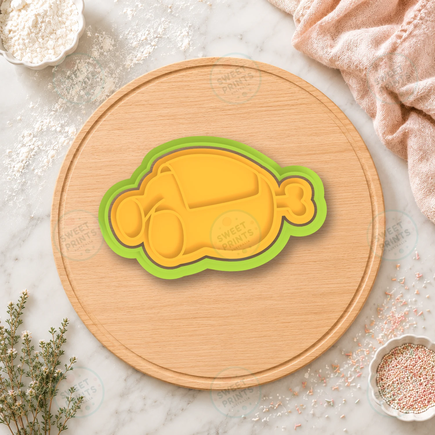 Among Us Roast Chicken Leg Cookie Cutter & Stamp cookie cutter