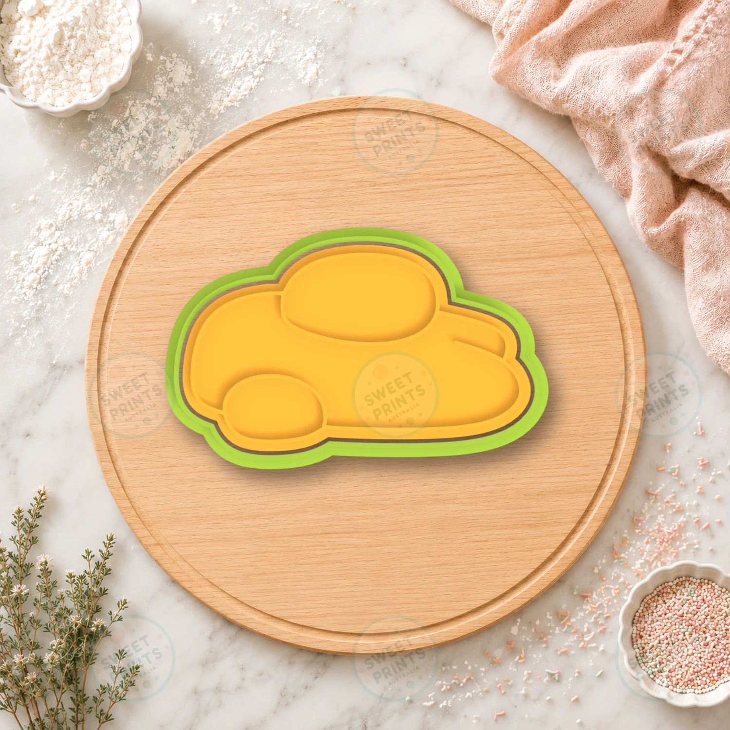 Among Us Paw Print Cookie Cutter & Stamp cookie cutter