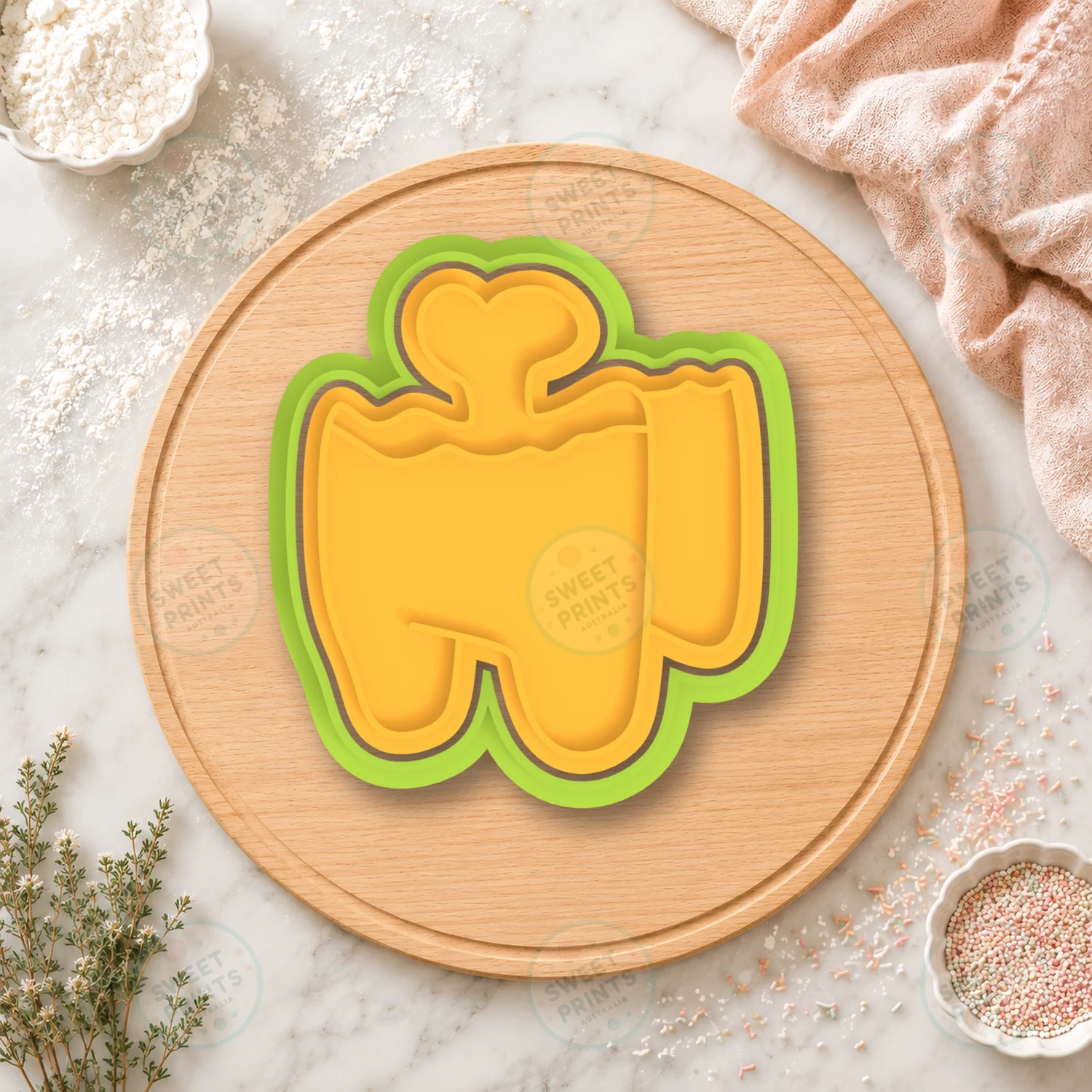 Among Us Heart Skirt Cookie Cutter & Stamp cookie cutter