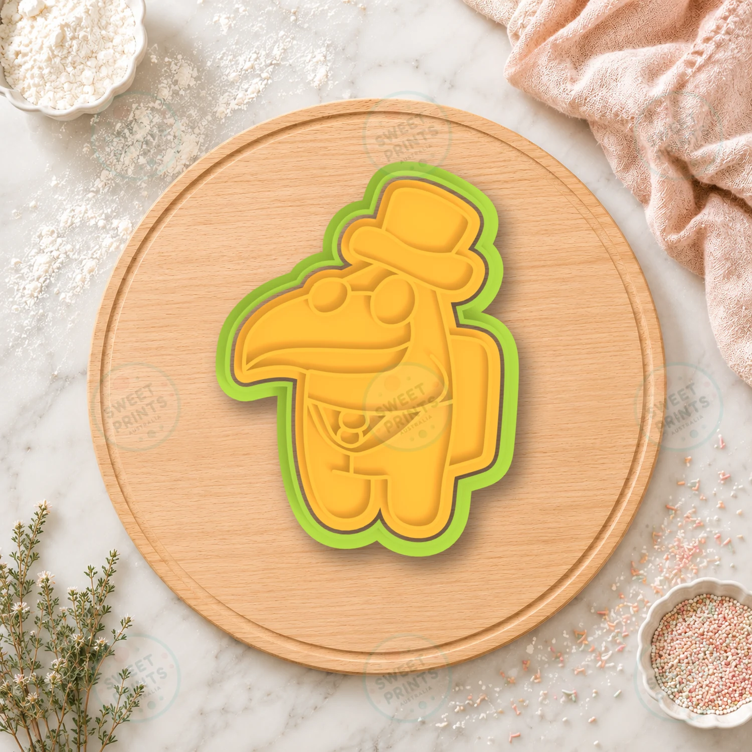 Among Us Bird Top Hat Cookie Cutter & Stamp cookie cutter