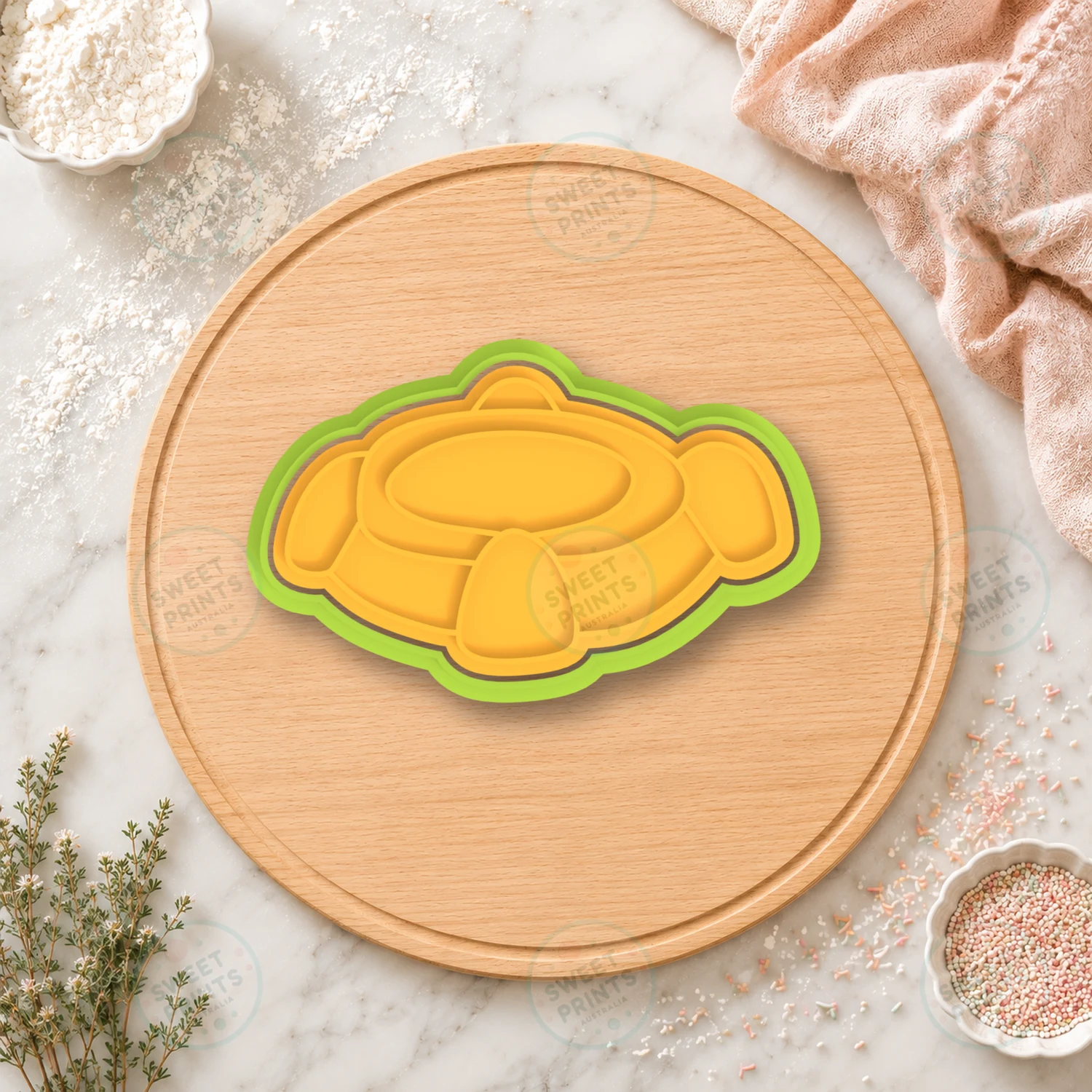 Among Us Alien Turtle Cookie Cutter & Stamp cookie cutter