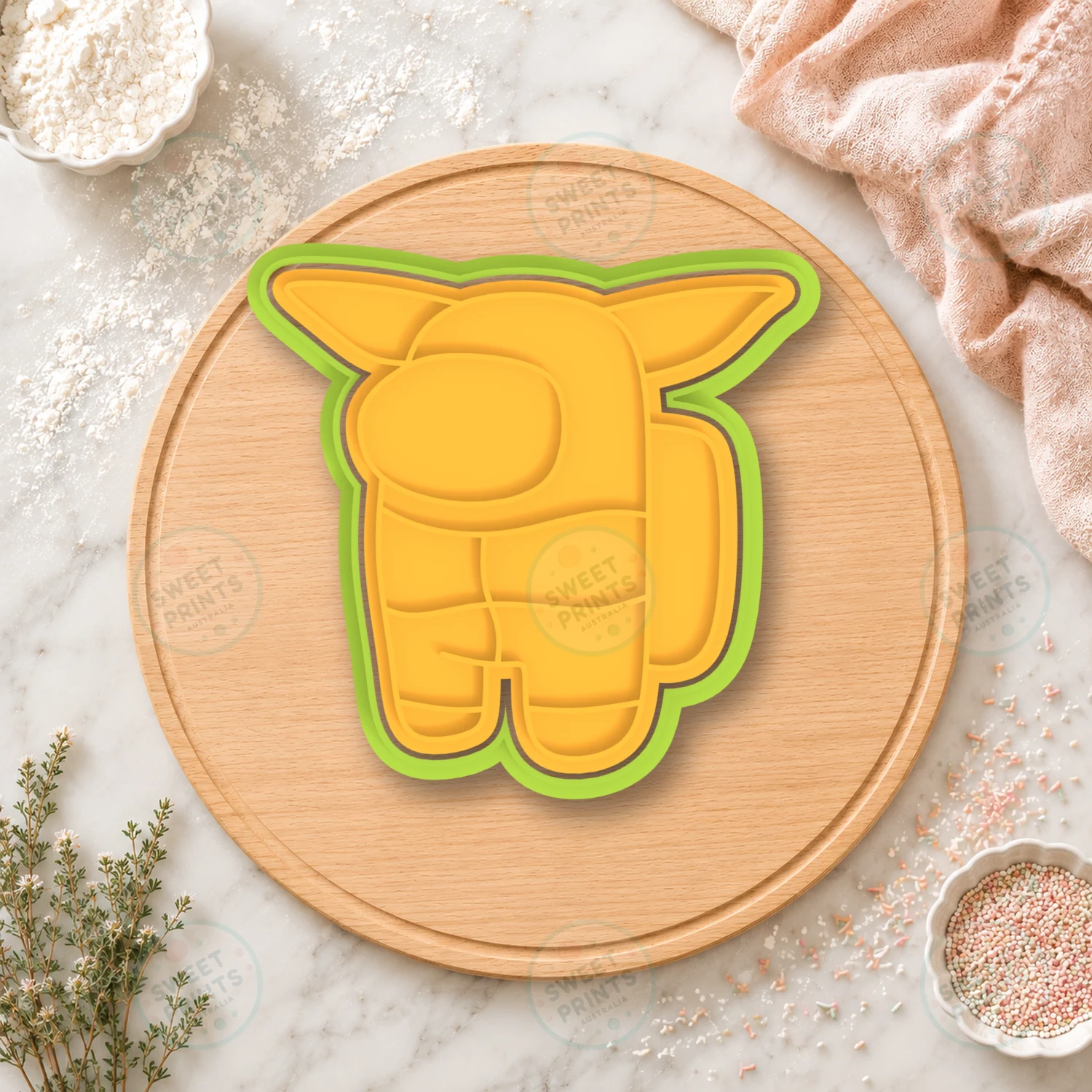 Among Us Baby Yoda 1 Cookie Cutter & Stamp cookie cutter