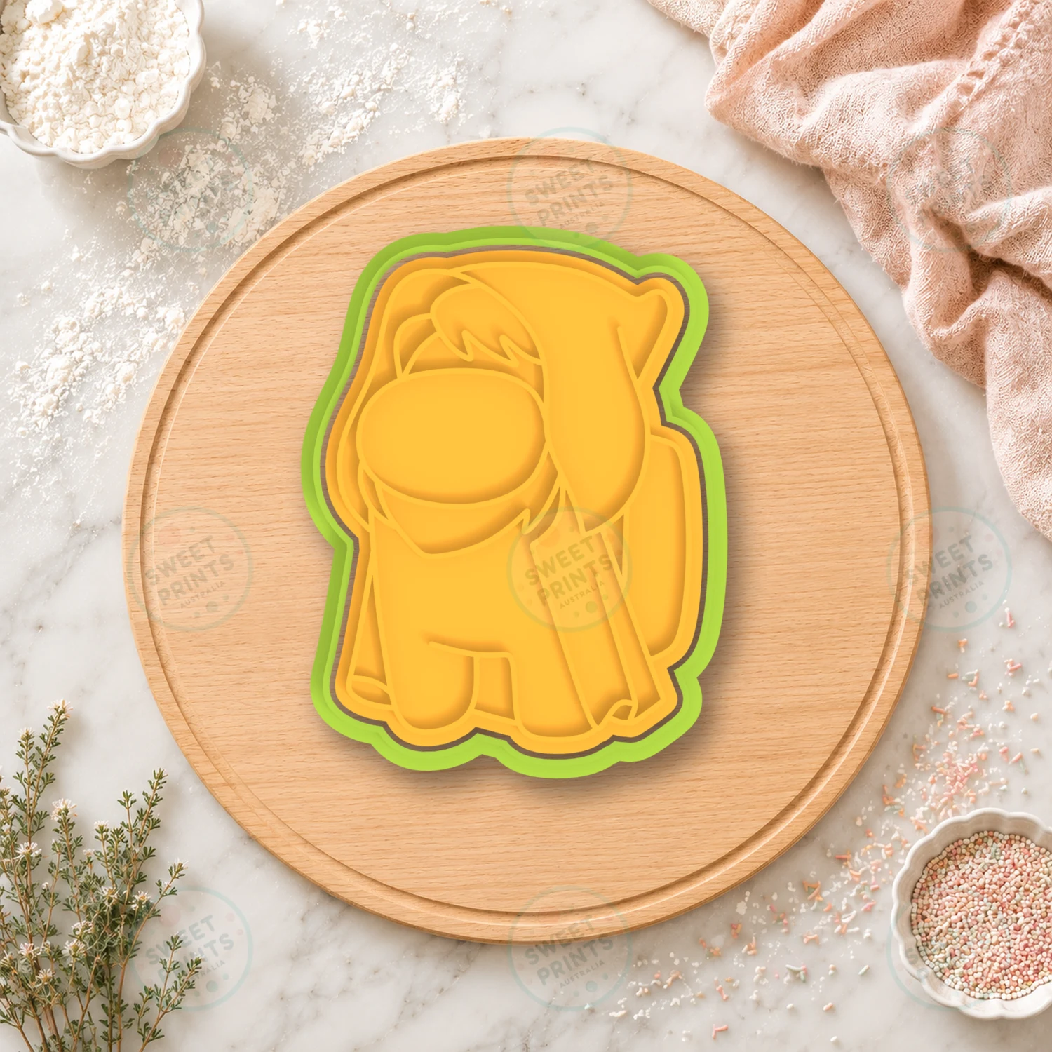 Among Us Hooded Robe Cookie Cutter & Stamp cookie cutter