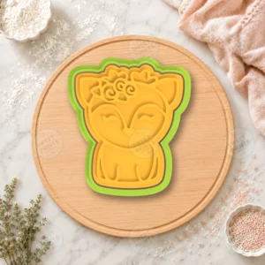 Fox Face Flower Crown Cookie Cutter & Stamp