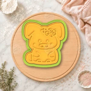 Puppy Face Flower Crown Cookie Cutter & Stamp