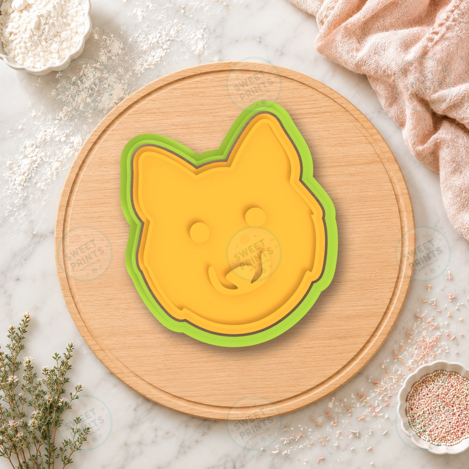 Dog Face 1 Cookie Cutter & Stamp cookie cutter