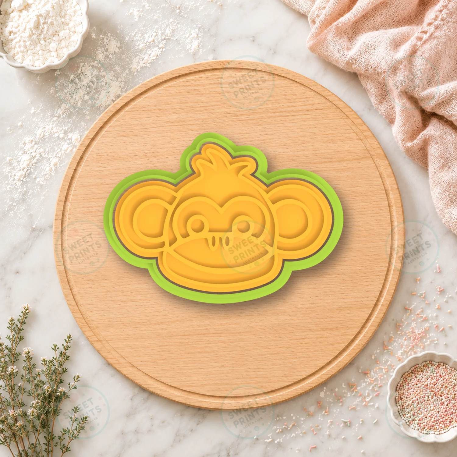 Monkey 1 Cookie Cutter & Stamp cookie cutter