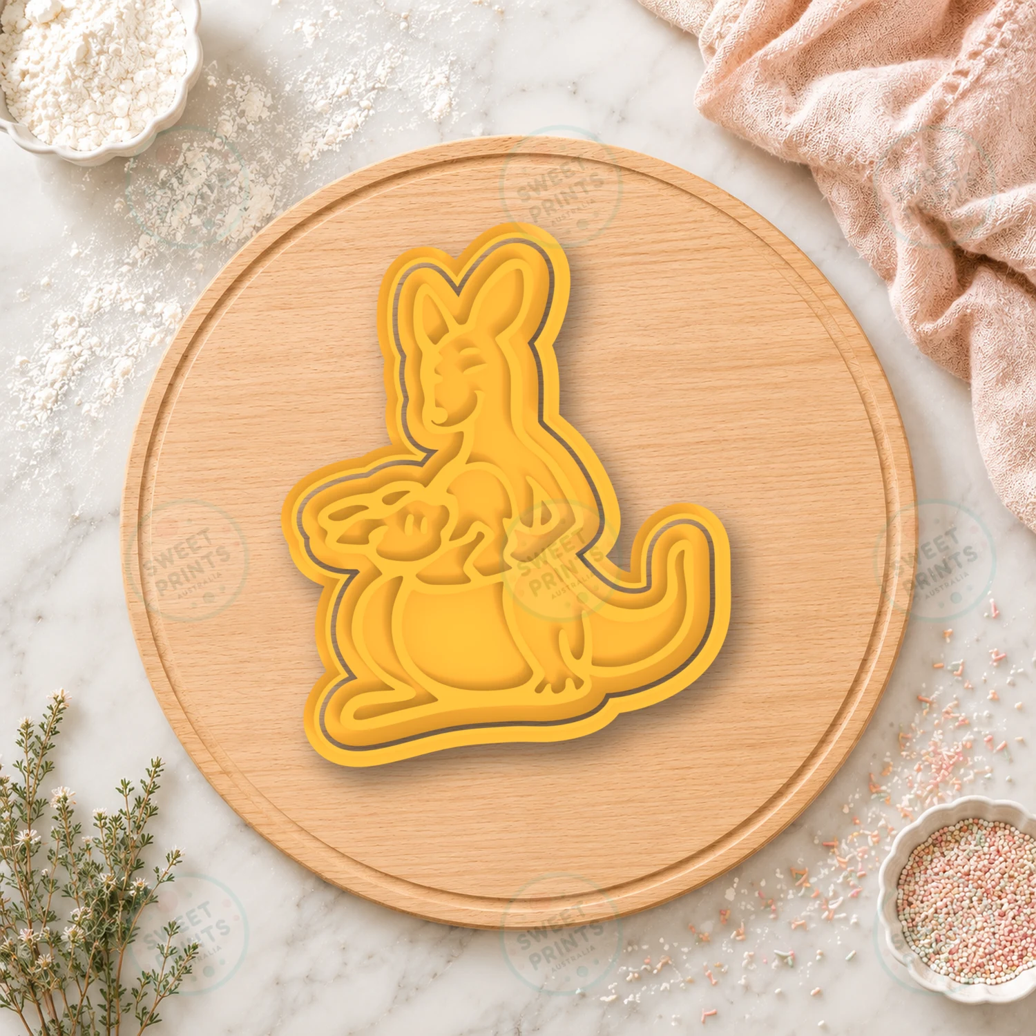Kangaroo Cookie Stamp cookie cutter