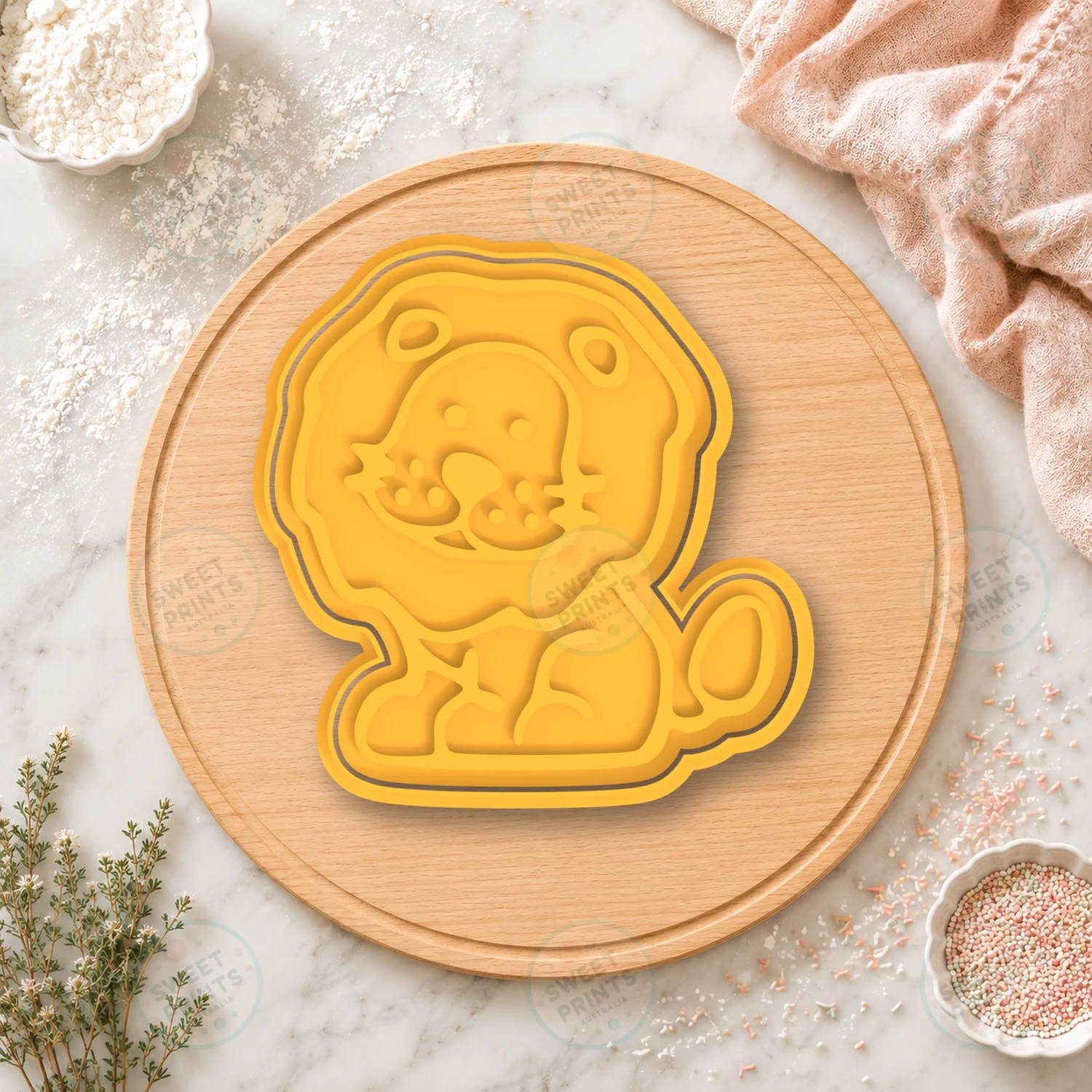 Lion Cookie Stamp cookie cutter