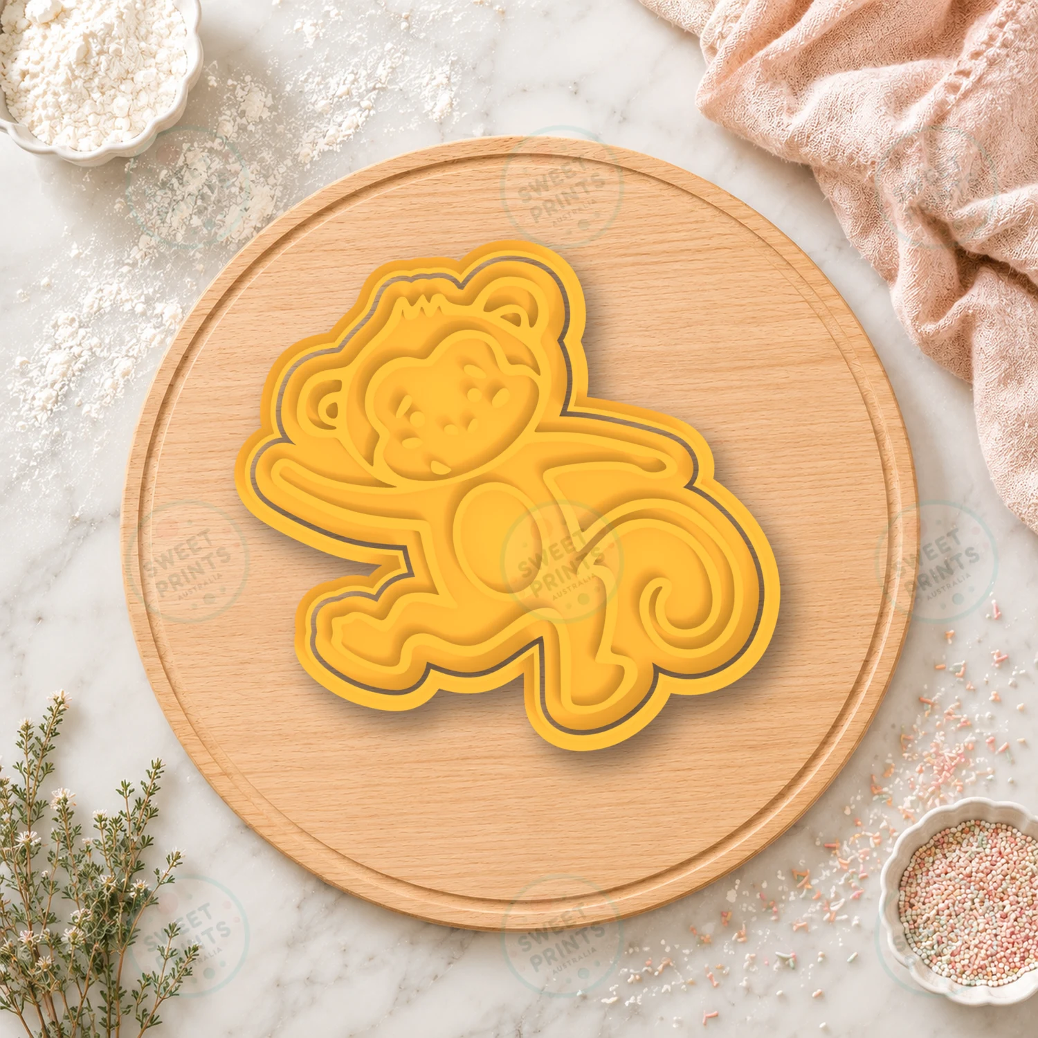 Monkey Cookie Stamp cookie cutter