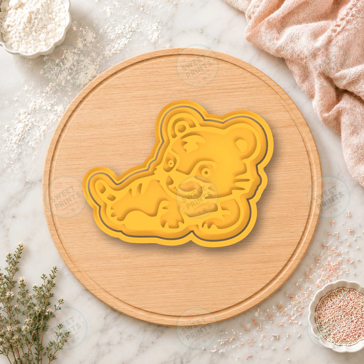Tiger Cookie Stamp cookie cutter