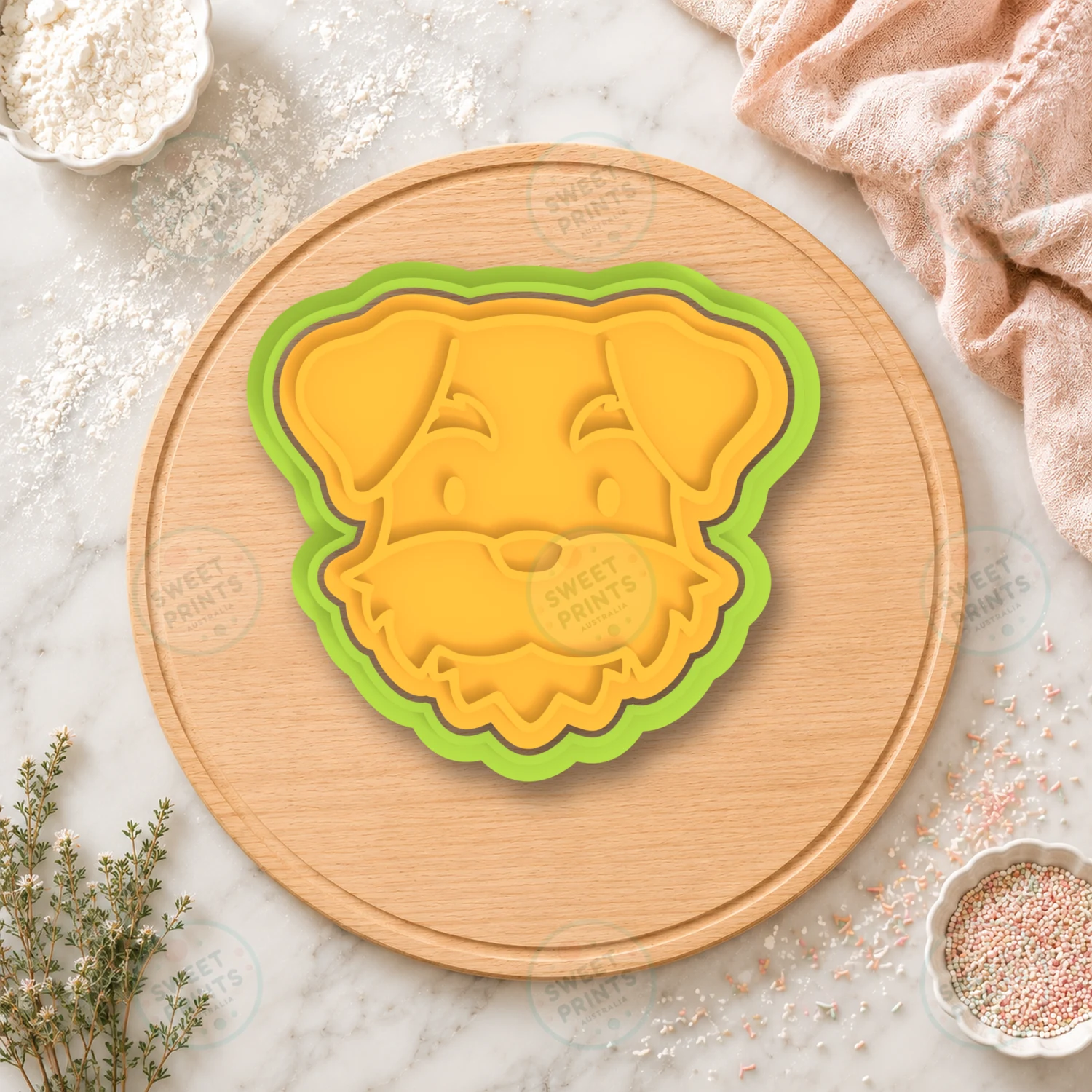 Schnauzer Dog Cookie Cutter & Stamp cookie cutter