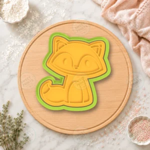 Fox Sitting Cookie Cutter & Stamp