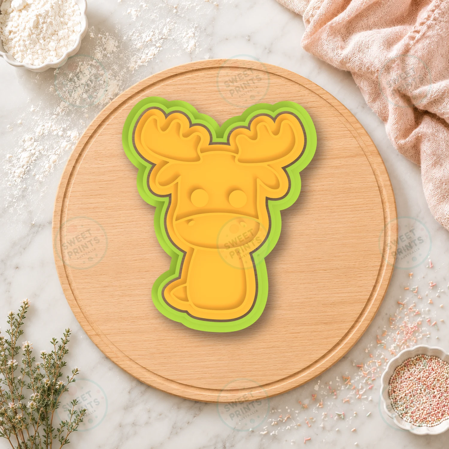 Moose Cookie Cutter & Stamp cookie cutter