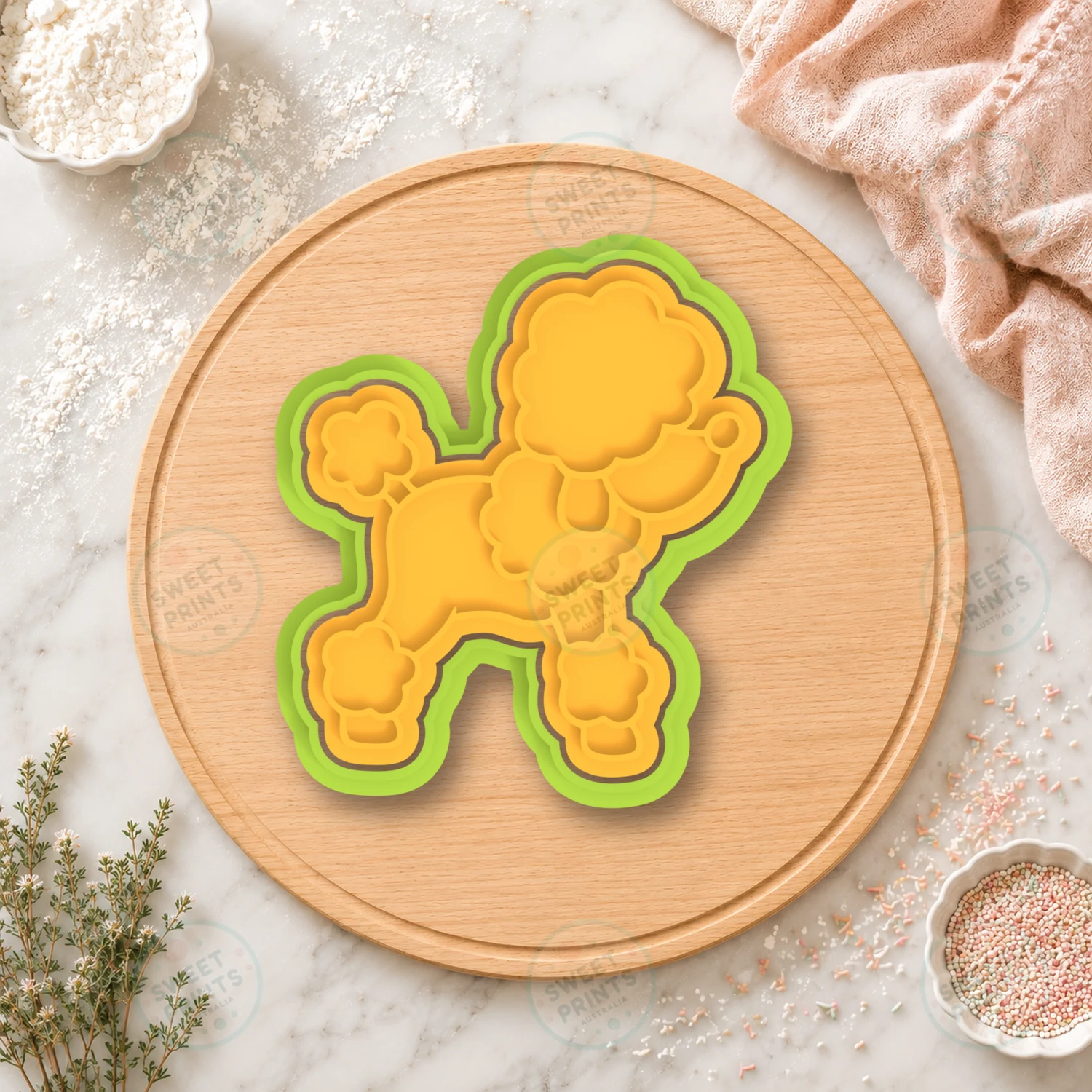 Poodle Cookie Cutter & Stamp cookie cutter